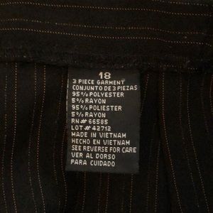 Woman dress slacks. Pin strips.